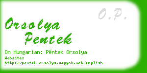 orsolya pentek business card